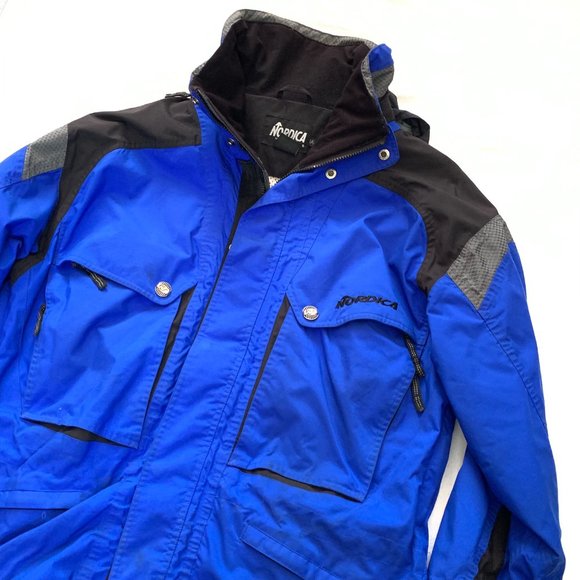 Nordica Ski Snow Board Insulated Waterproof Jacket Men's Large Blue/Black - Picture 4 of 14